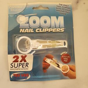 Zoom nail clippers built in nail file 2X super magnification 90s vintage